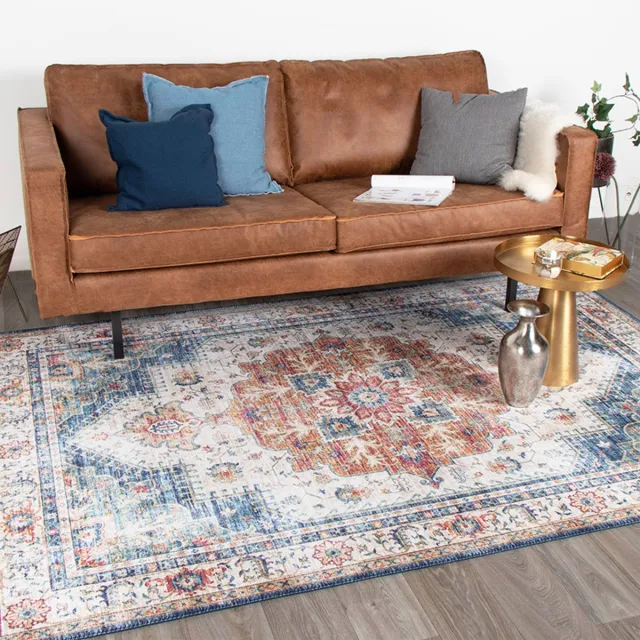 Fraai Vintage vloerkleed - Azara Lichtblauw - 140x200cm