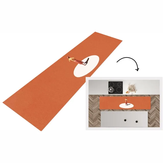 KitchenYeah Keukenloper - Loper keuken - Man - Vintage - Cirkel - Keukenloper vinyl multicolor, foto 6