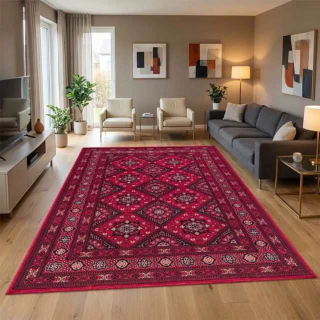 TapisTrend Oosters tapijt Rood 200x290 cm Traditioneel met geometrische medaillons voor de woonkamer, slaapkamer en eetkamer