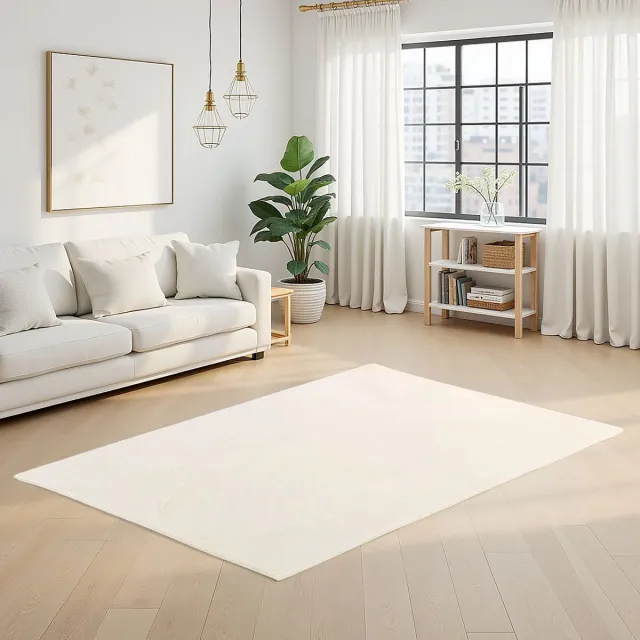Homestyle4u Tapijt - 120x180 cm - Vloerbedekking - Wasbaar - Antislip - Zacht - Beige