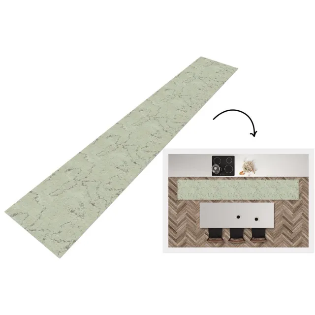 KitchenYeah Keukenloper 300x50 cm - Keukenmat vinyl Steen - Industrieel - Patronen - Keukenmatten loper - Keuken vloerkleed tapijt