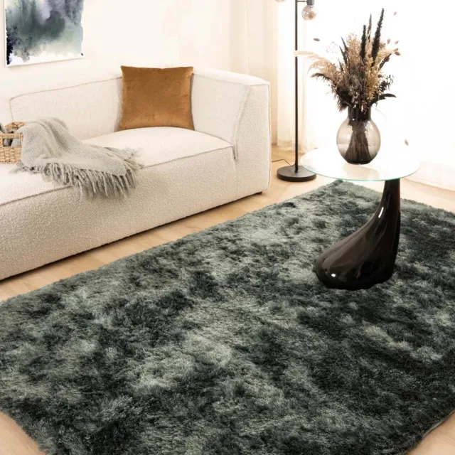 Tapeso Shaggy vloerkleed - Spark blauw 160x240
