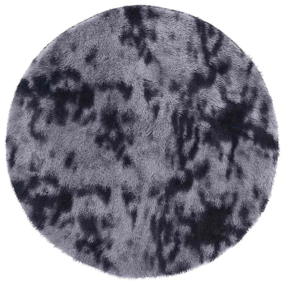 vidaXL Hoogpolig vloerkleed NAVARRA 200x200 cm polyester donkergrijs grijs