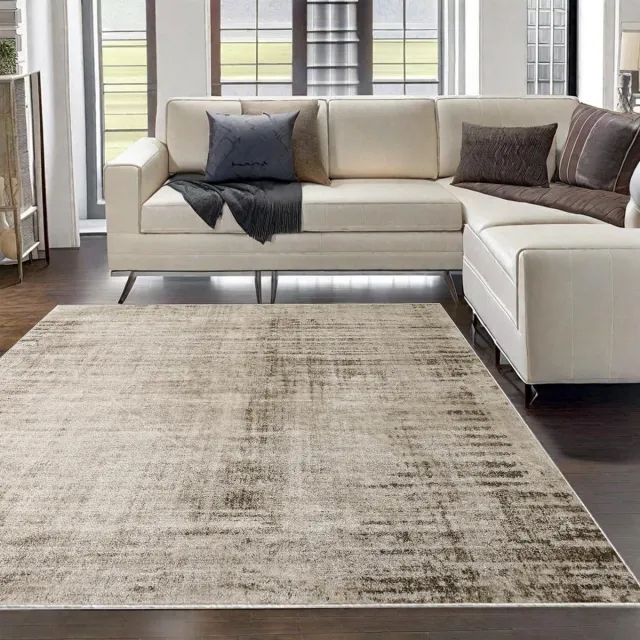 Unyqoos Stijlvol laagpolig tapijt in abstracte Europese stijl voor woondecoratie Beige grijs