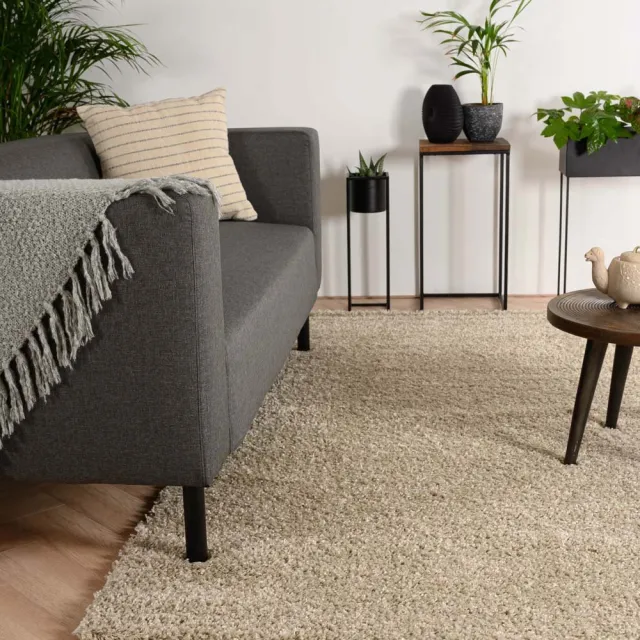 Tapeso Hoogpolig vloerkleed - Shaggy Trend champagne 160x230