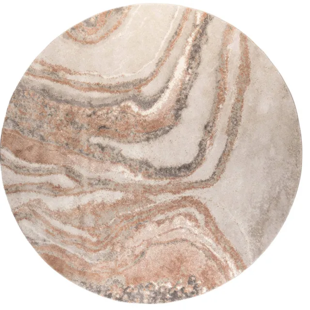 Zuiver Solar rond vloerkleed beige Grijs