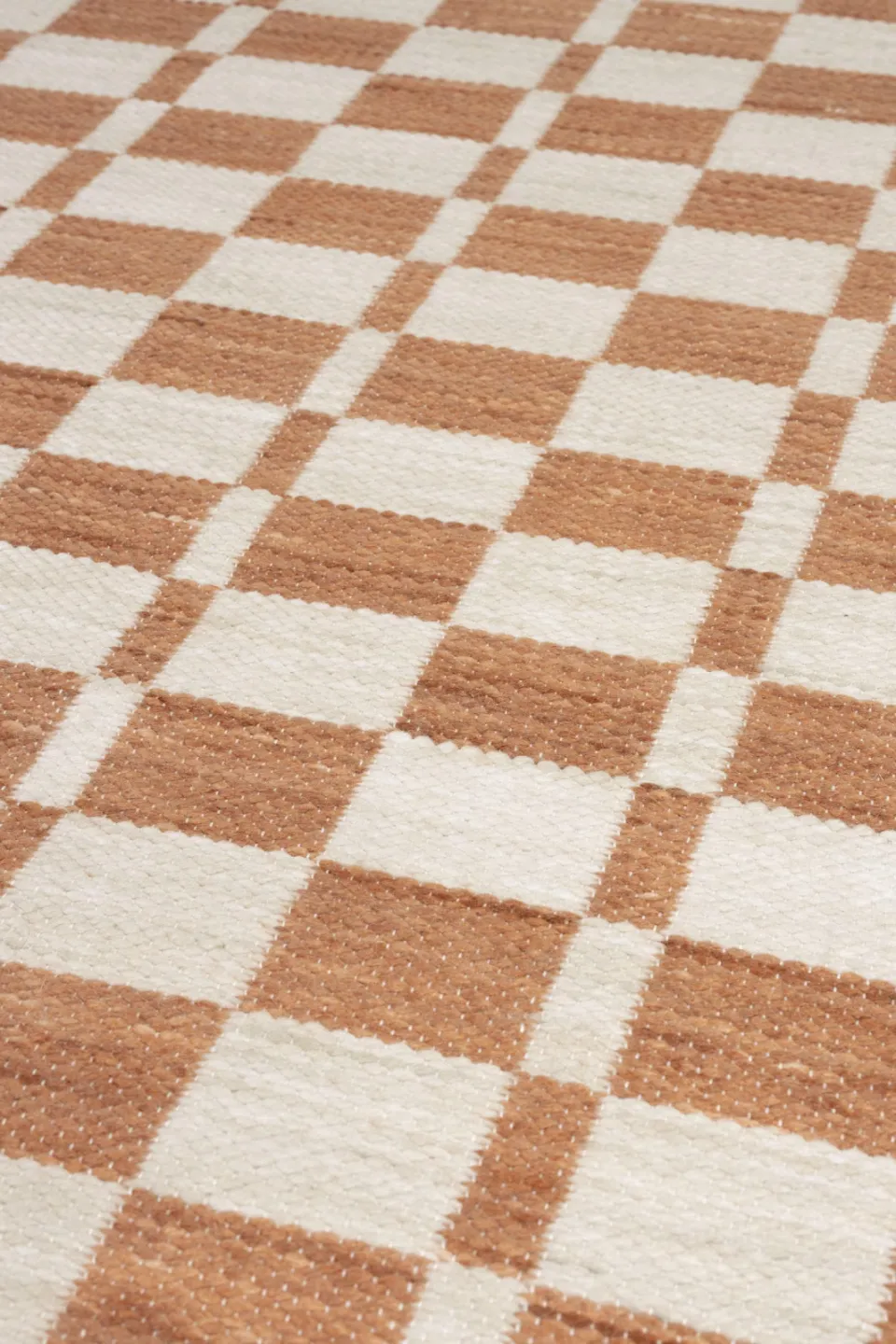 Zuiver Checker vloerkleed terra beige, foto 7