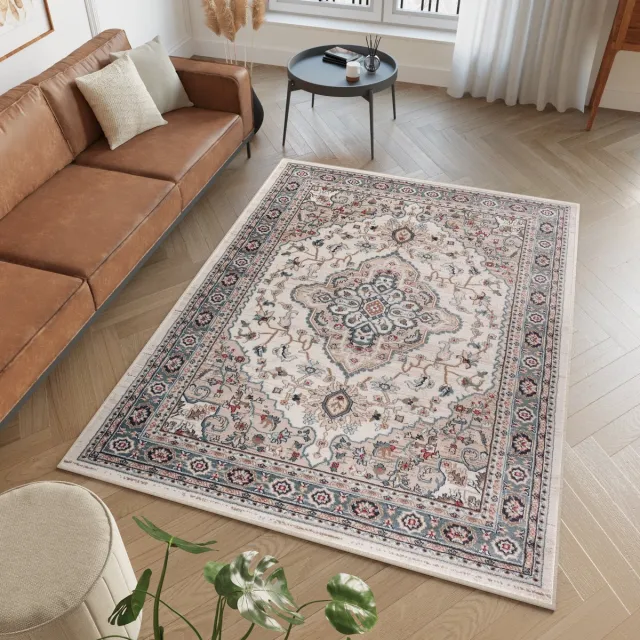 Tapiso Colorado Vloerkleed Grijs Oosters Woonkamer Tapijt Grijs Beige1