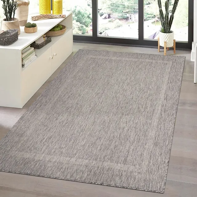 Muratap Relax Uni Binnen en Buiten - Vloerkleed - Indoor & Outdoor - Laagpolig Effen - Grijs- 240x340 CM