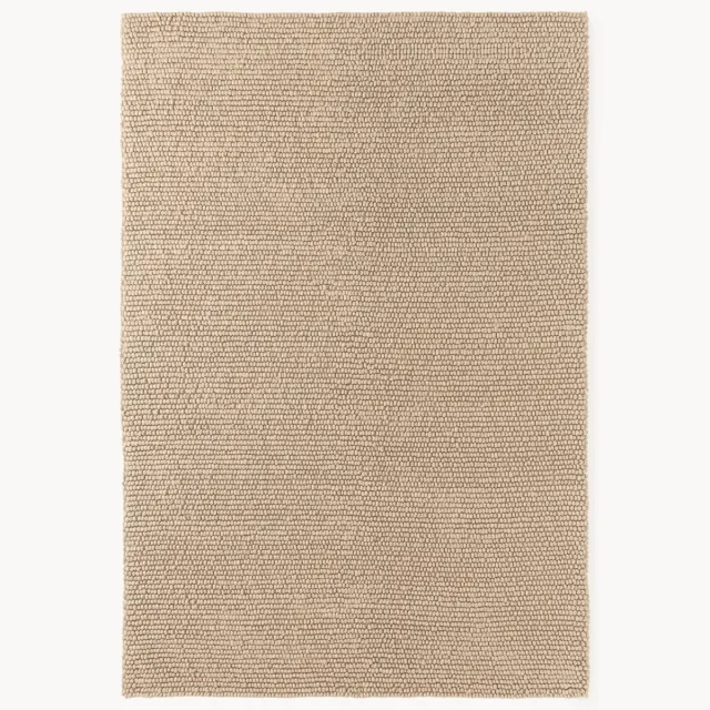 Westwing Collection Handgeweven wollen vloerkleed Pebble Beige