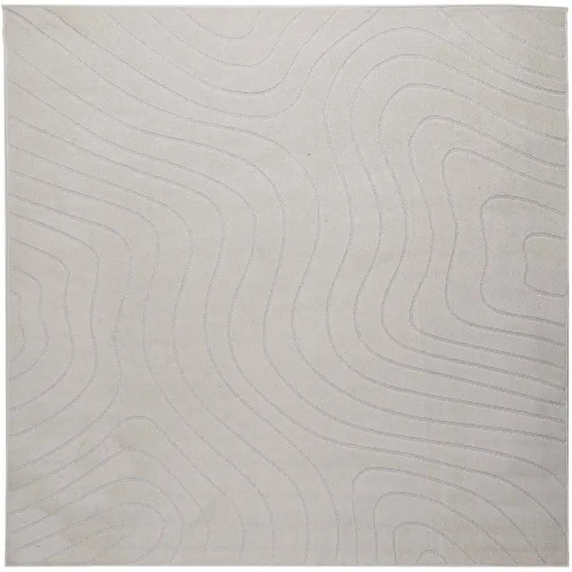 vidaXL Binnen- - en - buitenkleed - PALMERAS - Crème - 200 - x - 200 - cm - Polyester