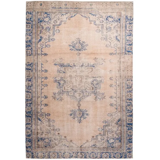 Dutch XXL Vintage Vloerkleed | Tapijt | Vin | Medaillon | Blauw | 140x200 cm