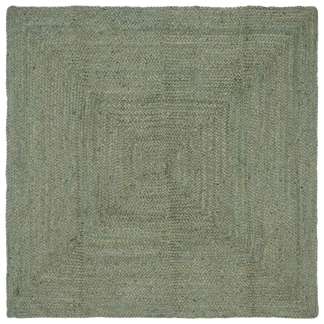 vidaXL Gebied Tapijt Olijfgroen 160 x 160 cm Jute