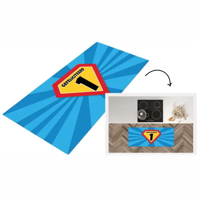 KitchenYeah Keukenloper - Loper keuken - Verjaardag - Kinderen Jaar - Keukenloper vinyl Multicolor