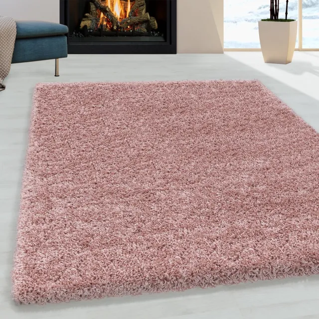 Muratap Monaco Soft Shaggy Hoogpolig Vloerkleed Roze, foto 2