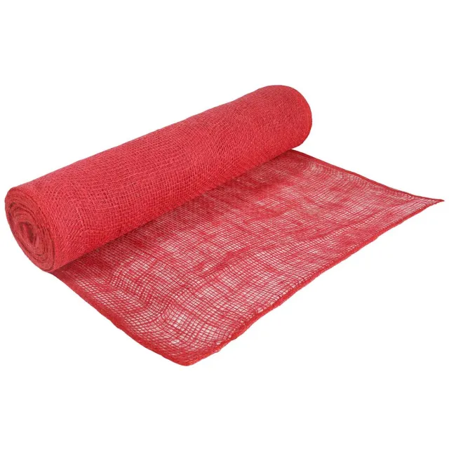 vidaXL Tuin - Jute - Net - 50 - cm - x - 25 - m - 180 - gsm - 100% - Tossa - Jute - Rood