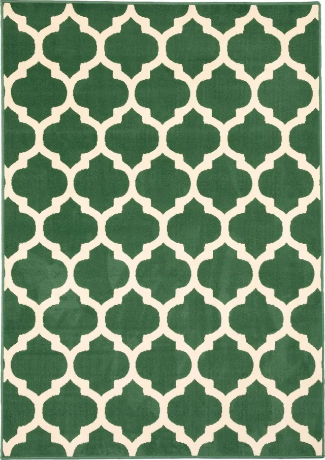 Pergamon Vloerkleed Tapijt Moderne Trendline Tegellook Groen