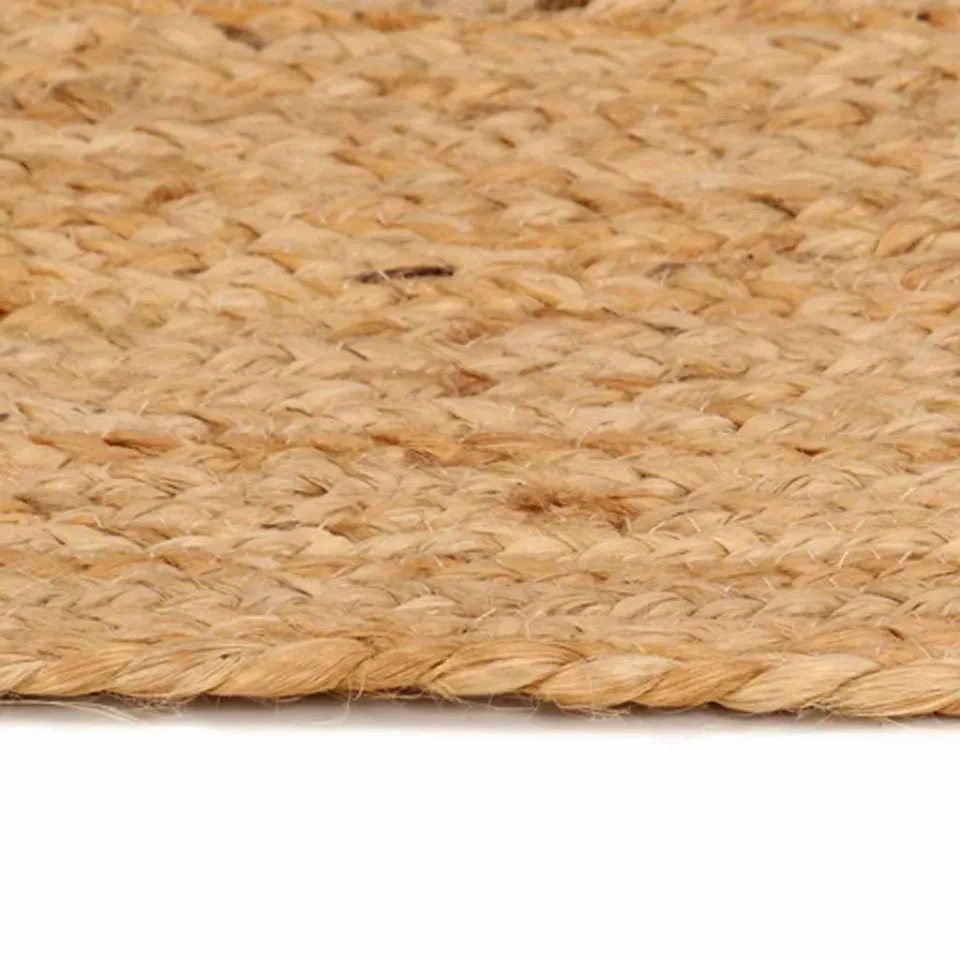 vidaXL Tapijt rond 180 cm gevlochten jute beige, foto 3