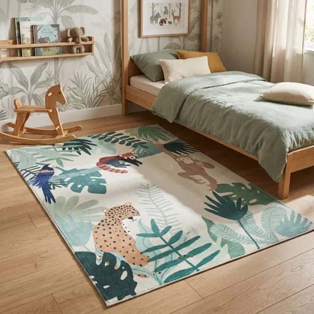 Little Olly Kindervloerkleed - Jungle Luipaard Multicolor - 140x200cm