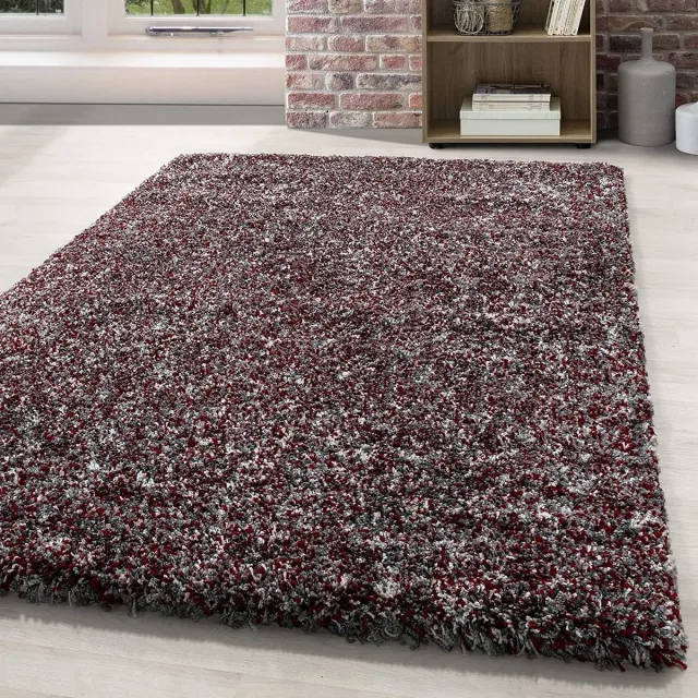 flycarpets Lorium Vloerkleed - Rood / Grijs / Wit - Hoogpolig
