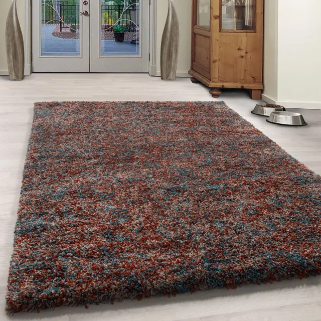 Muratap Rainbow Soft Shaggy Hoogpolig Vloerkleed Terra oranje, foto 4