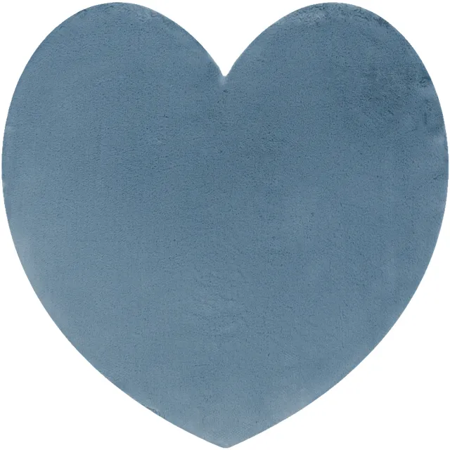 RUGSX Kleden Rugsx Modern wastapijt SHAPE 3105 Hart shaggy - 80x80 cm Blauw