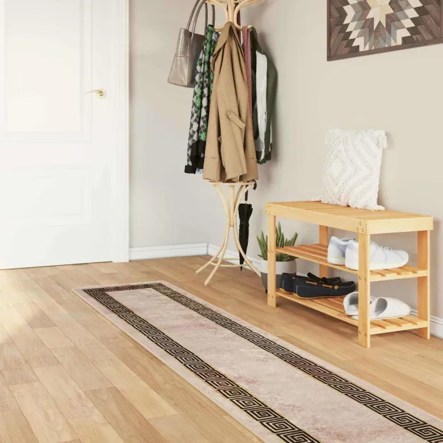 vidaXL Vloerkleedloper MARSA Beige en zwart 50 x 250 cm, foto 2