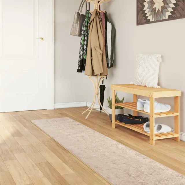 vidaXL Vloerkleedloper MARSA Beige 50 x 400 cm Polyester en PVC, foto 2