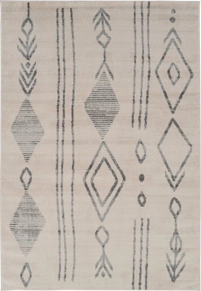 Vercai Rugs Firenze Collectie - Laagpolig Vloerkleed - Polypropyleen - Ivoor Beige