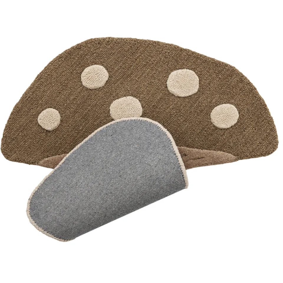 Bloomingville Mini kindervloerkleed Mushroom bruin, foto 2