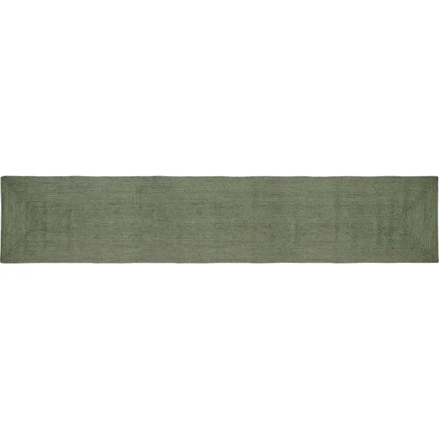 vidaXL Gebied Tapijt Olijfgroen 60 x 400 cm Jute