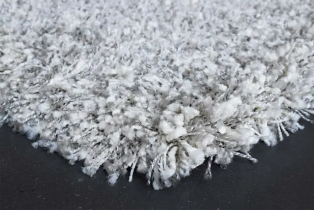 Rugsman Mellow Vloerkleed - 65 x 130 cm - Grijs - Rechthoekig, Loper, Rond - Polyester - Woonkamer - Effen - Shaggy - Hoogpolig, Modern