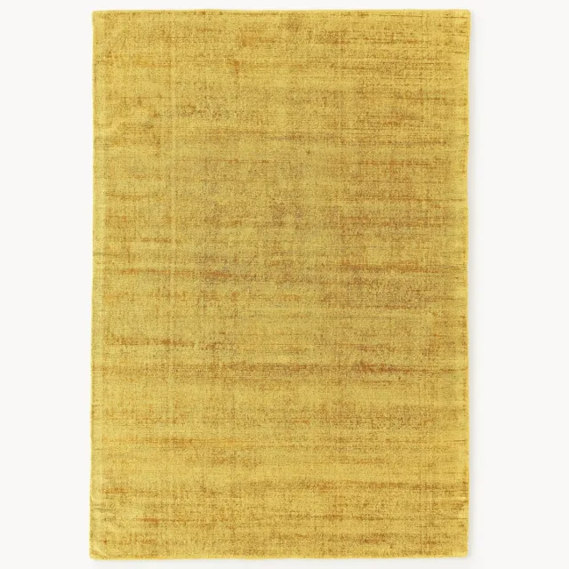 Westwing Collection Handgeweven viscose vloerkleed Jane Geel