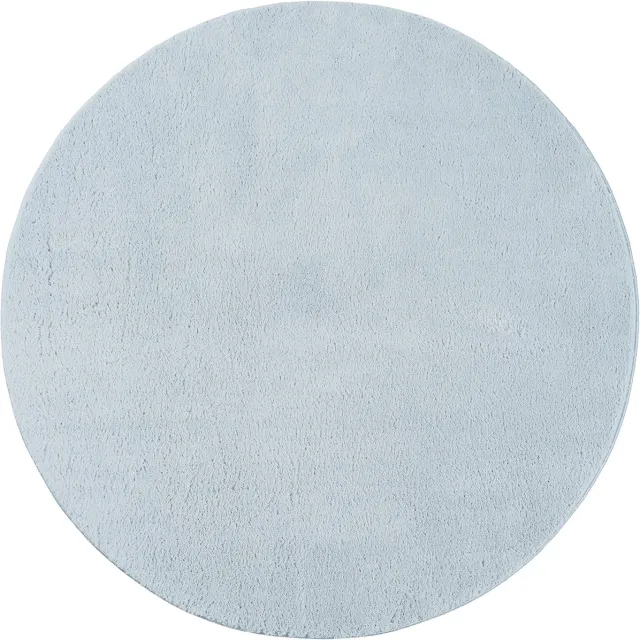 Mia´s Teppiche Mia’s Teppiche Taos – superzacht kortflor vloerkleed met antislip rug, wasbaar, blauw, 120 cm rond