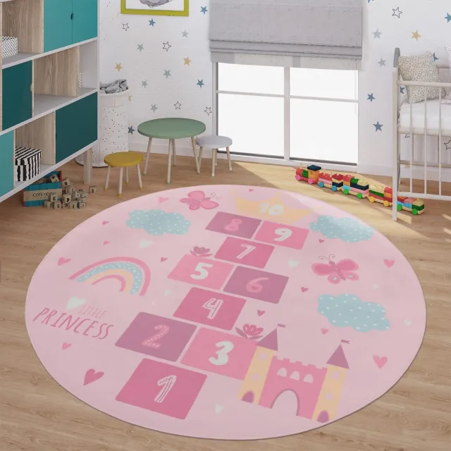 TT Home Kinderkamer tapijt tapijt kinderkamer tapijt antislip hart wolk vlinder Rechthoek Rechthoek Roze, foto 2