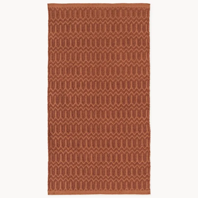 Westwing Collection Handgeweven outdoor vloerkleed Rune met geometrisch patroon Lichtbruin