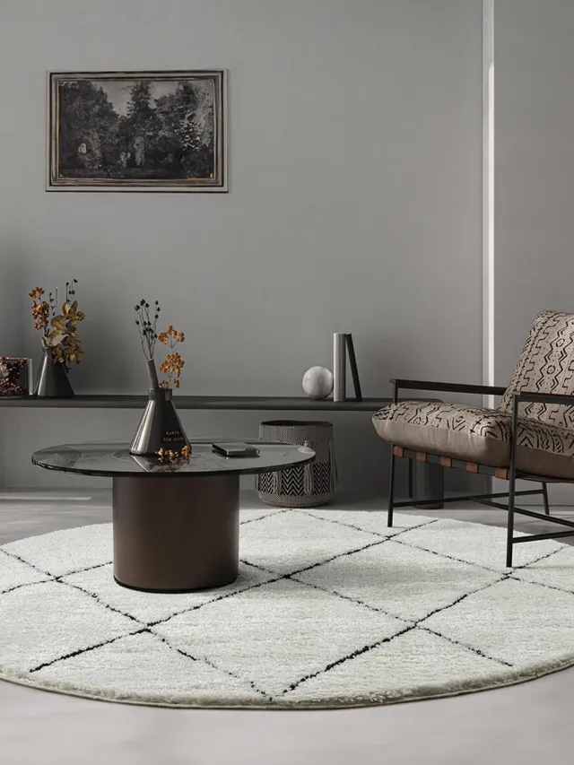 the carpet Bahar Shaggy – Hoogpolig vloerkleed in Scandinavische stijl, zwart-wit, foto 2