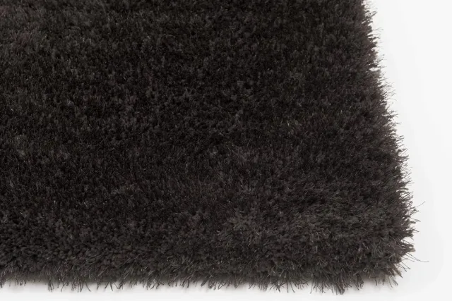 DÉJA Living Vloerkleed 200x200cm - Hoogpolig Antraciet Stof - Lavar