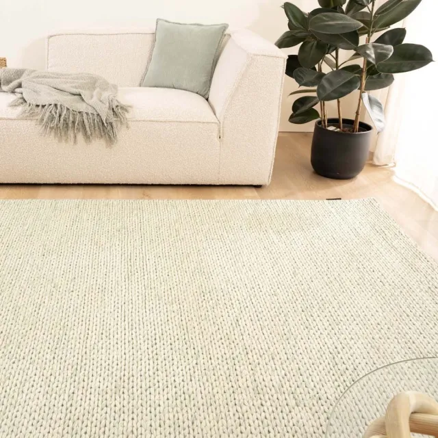 Nordic Weavers Wollen vloerkleed - Hyssing mintgroen 240x340