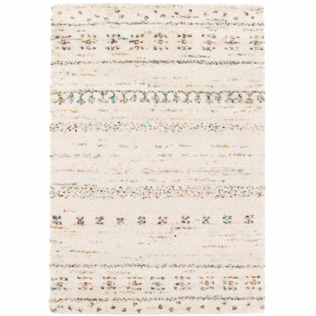 AFK Living Shaggy tapijt etnisch zacht en volumineus BLOOM beige
