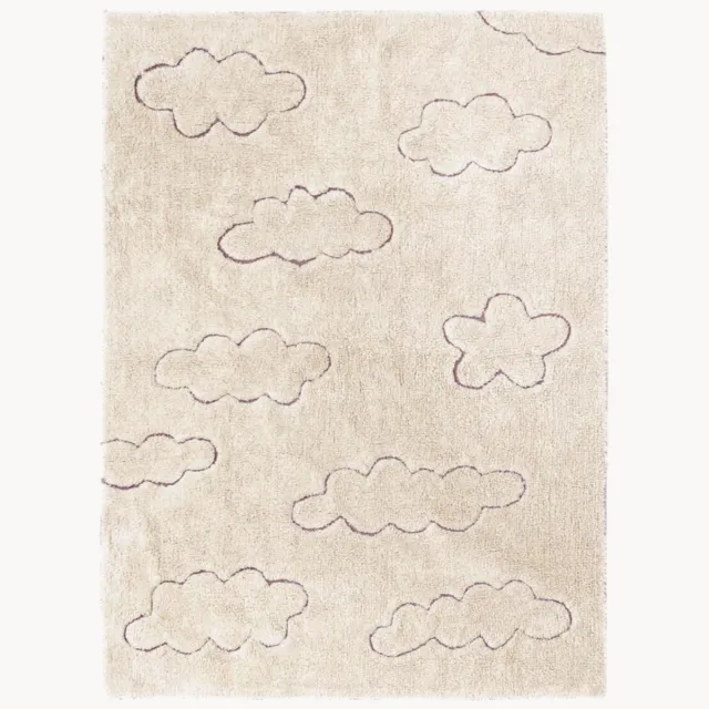 Lorena Canals Kindervloerkleed Clouds, handgeweven en wasbaar Beige