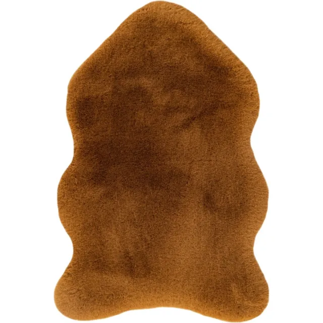 Lalee Heaven Shape - vloerkleed - Superzacht - Hoogpolig - schapenvacht - Imitatievacht - Fluffy Vacht - Goud Brons amber