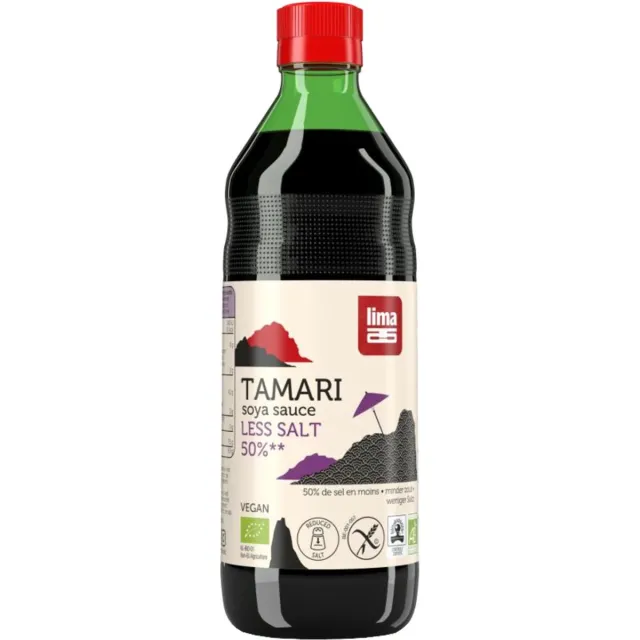 Lima Tamari 50% minder zout bio 500ml Groen