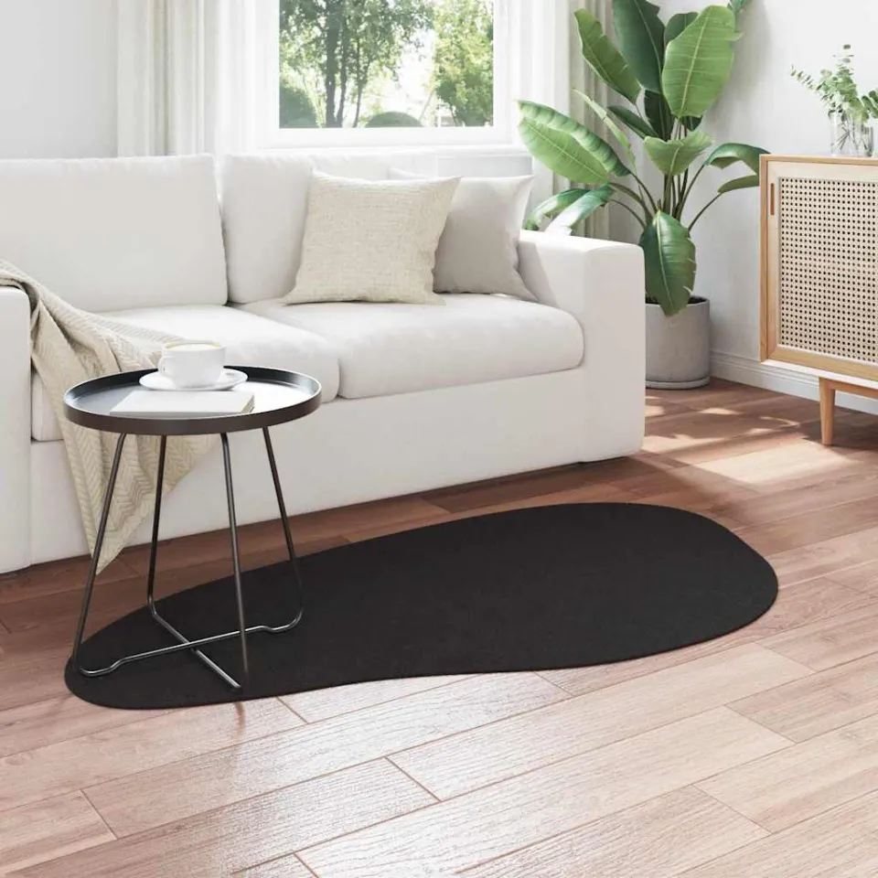vidaXL Tapijt HUARTE Zwart 80 x 150 cm Polyester, foto 3