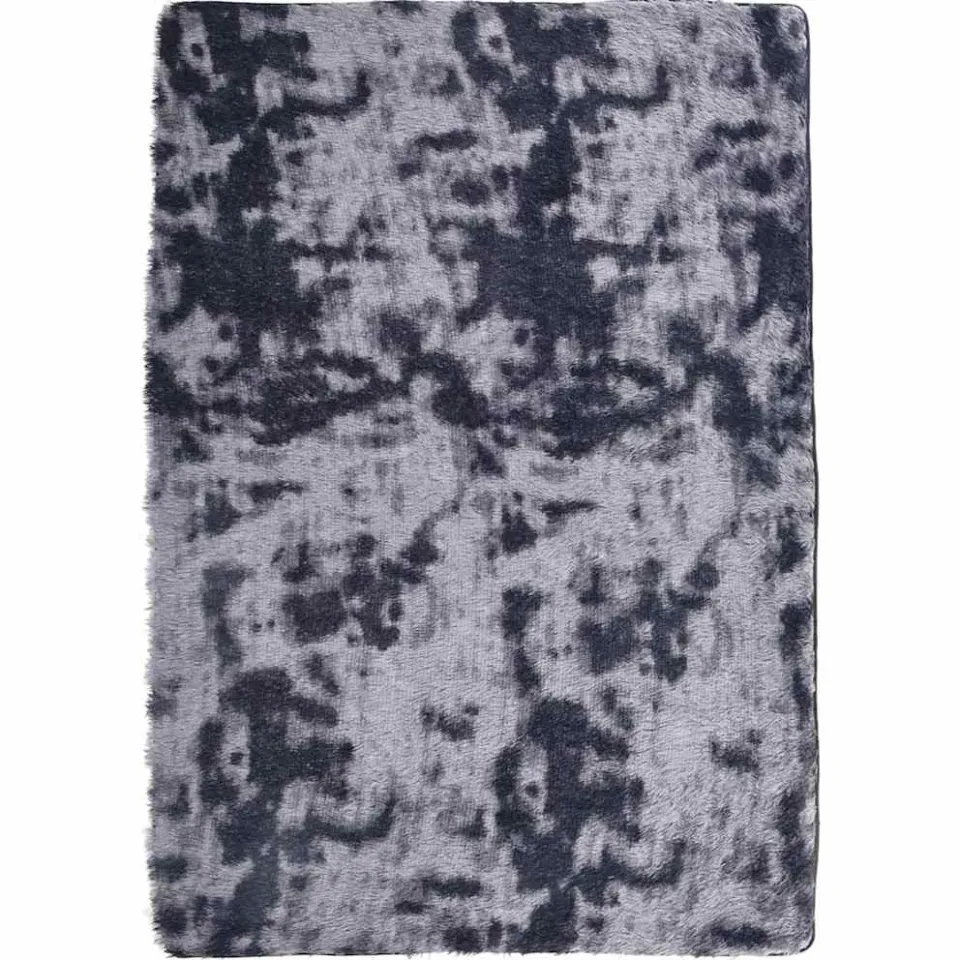 vidaXL Hoogpolig vloerkleed NAVARRA 120x170 cm polyester donkergrijs