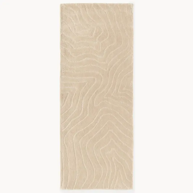 Westwing Collection Handgetufte wollen loper Aaron beige