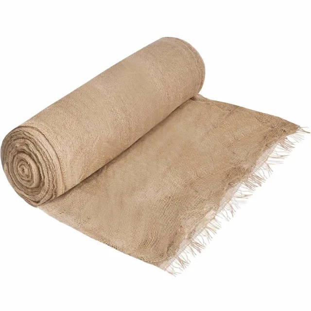 vidaXL Tuin - Jute - Net - 200 - cm - x - 25 - m - 90 - gsm - 100% - Tossa - Jute - Naturel