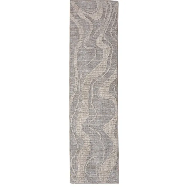 Flair Rugs Calder wasbare loper grijs