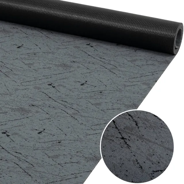ANRO Keukenloper Rahma Grijs 500x100cm – Tapijtloper Wasbaar Antislip Gangloper Hal Laagpolig