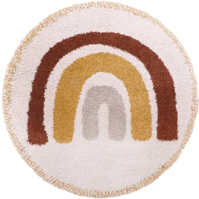 Nattiot Bohemian Rainbow Nude - Rond Vloerkleed/Tapijt Voor Kinderkamer - ∅ 120 cm